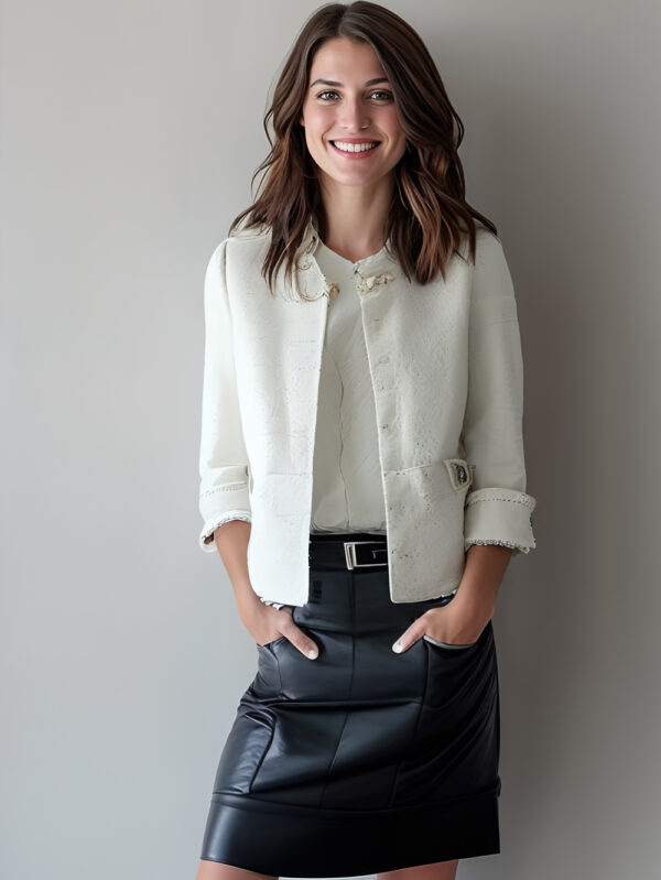 Chic Minimalist Leather Skirt