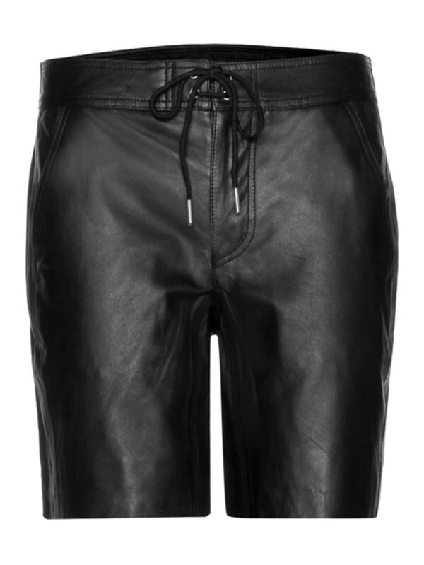 City Chic Leather Shorts Front