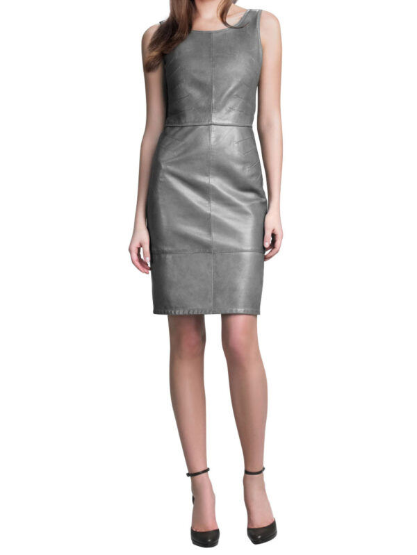 Contemporary Svelte Leather Dress Front