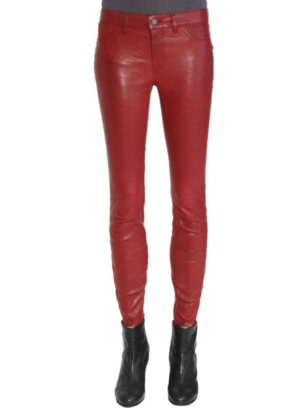 Cowboy Retro Leather Pants Front