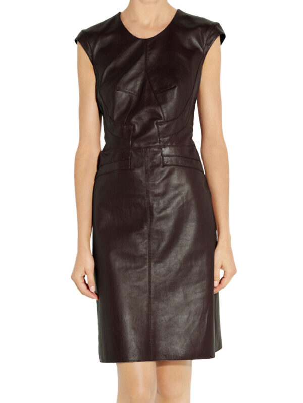 Elegant Hot Leather Dress Front