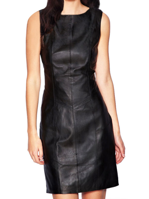 Glamorous Mini Leather Dress Front