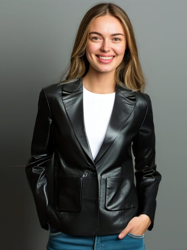 Lambskin Luxe Notch Blazer