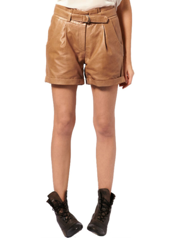 Paper-Bag Waist Luxe Shorts Front