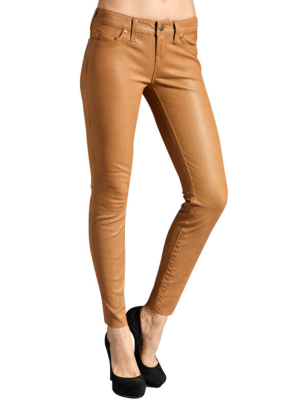 Rugged Stylish Leather Pants Front