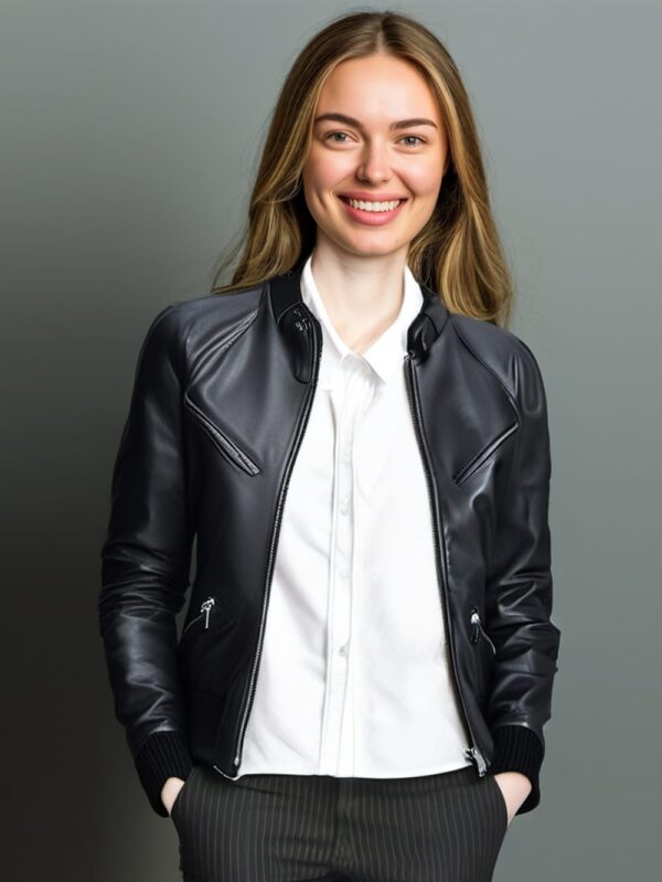 Sharp Angle Formal Leather Jacket