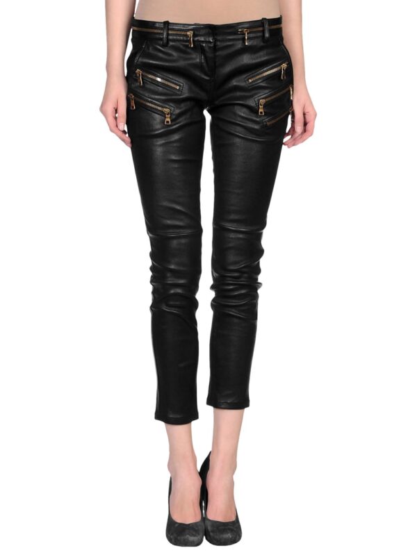 Sleek Taper Leather Capri