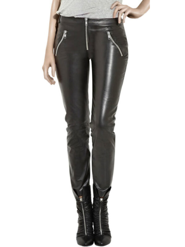 Strong Stylish Leather Pants Front