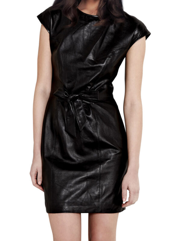 Stunning Classic Leather Dress Front