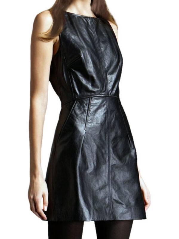 Uber-Chic Women’s Leather Dress Front