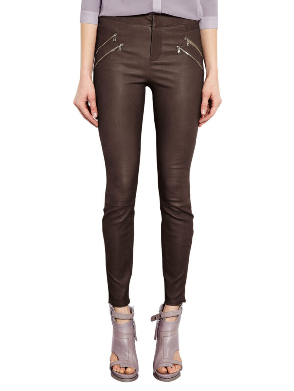 Ultra-Skinny Luxe Leather Pants Front