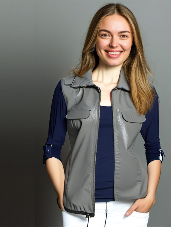 Zip Front Lambskin Vest