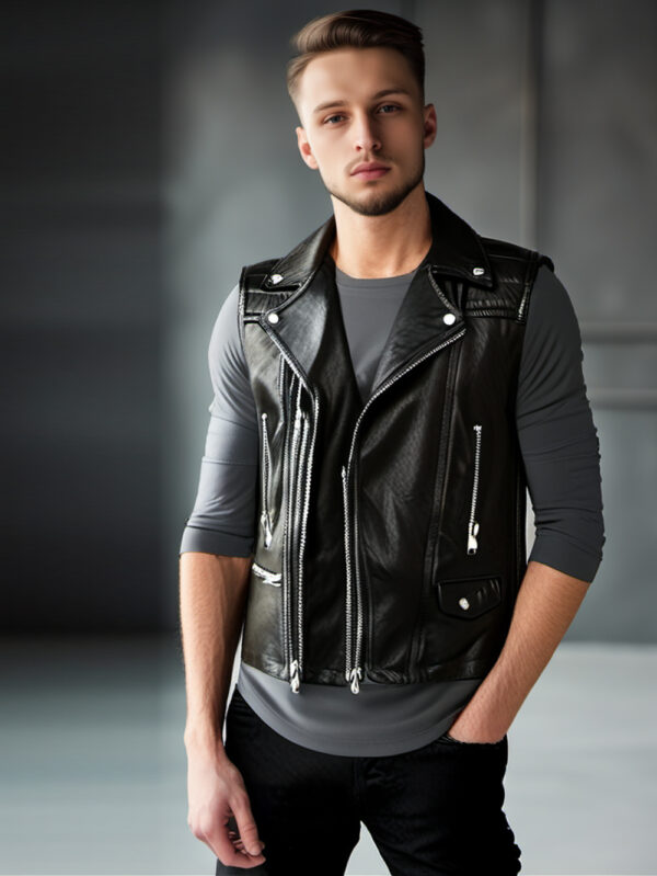 Biker's Elan Leather Vest