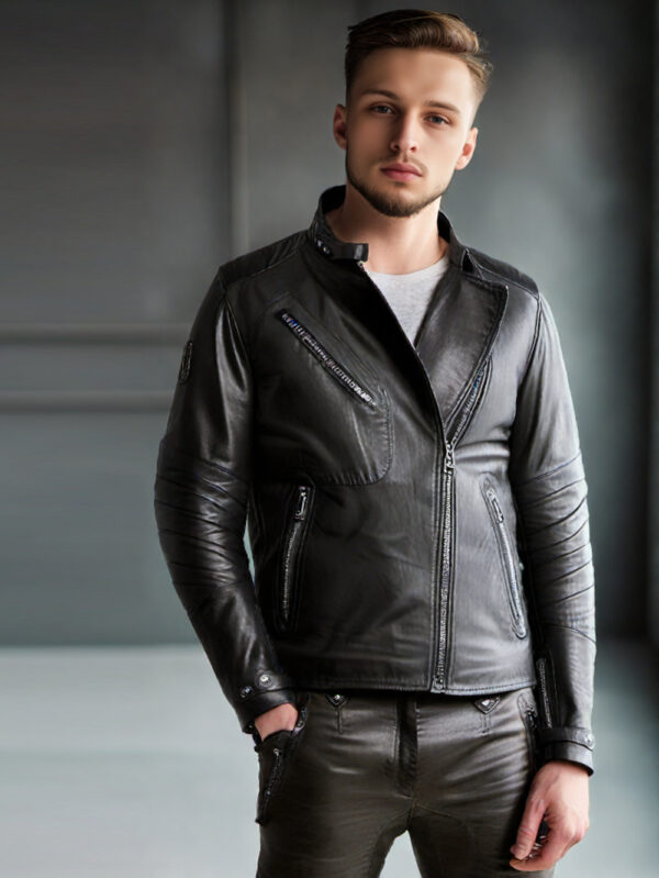 Cafe Racer Quilted Leather Jacket