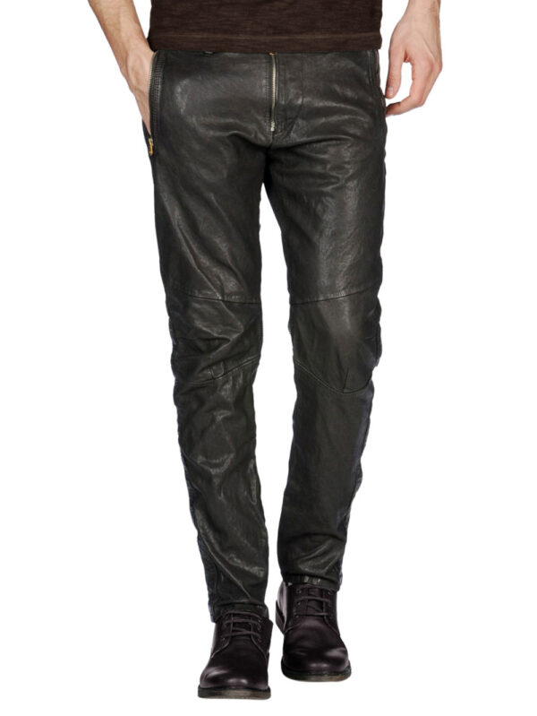 Classy Rowdy Leather Pants Front