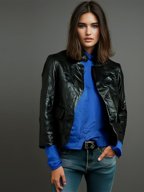 Cropped Cool Leather Jacket