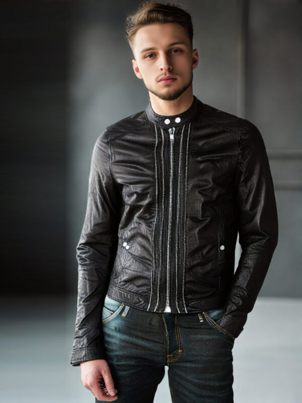 Double-Zip Biker Jacket