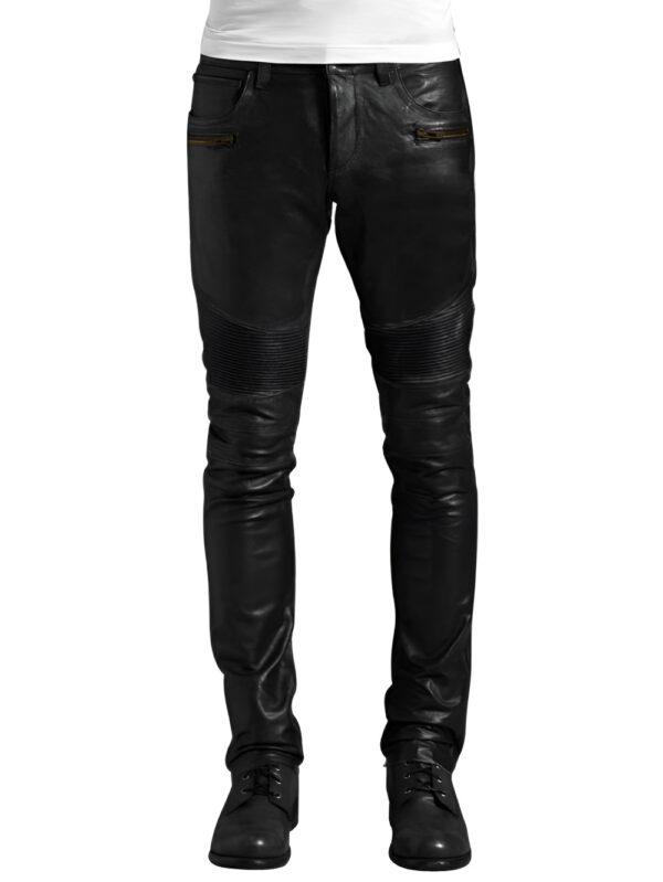 Downtown Roguish Leather Pants Front