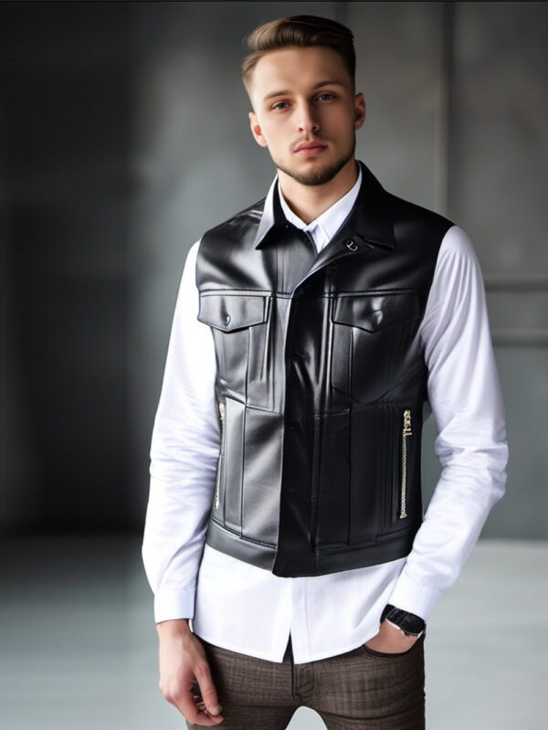 Elegant Formal Leather Vest