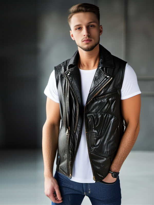 Hardy Look Cool Leather Vest