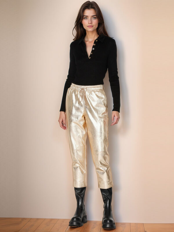 Luxe Metallic Tailored Pant