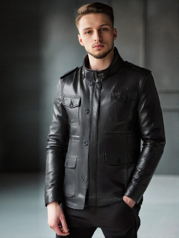 Macho Raunchy Leather Coat