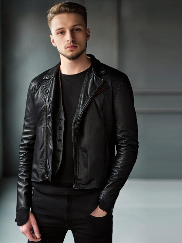 Peppy Style Leather Biker Jacket