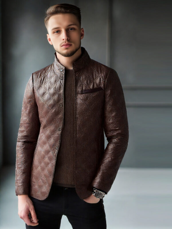 Quilted Classic Leather Coat