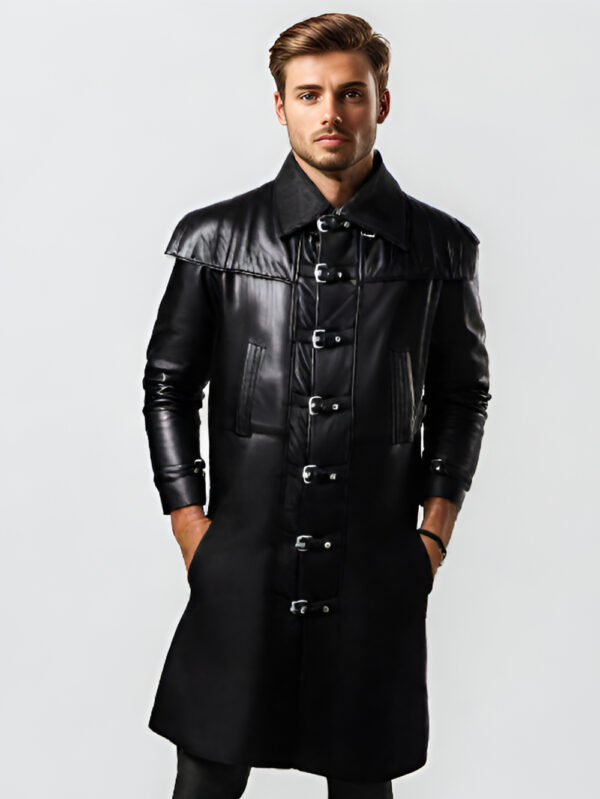 Quilted Gun Flap Trench Coat