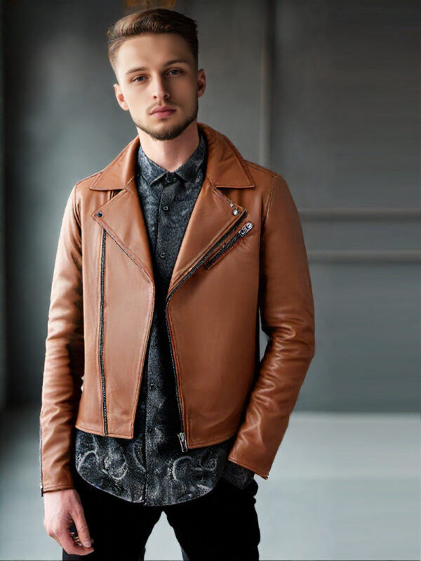 Rugged Asymmetrical Zip Biker Jacket