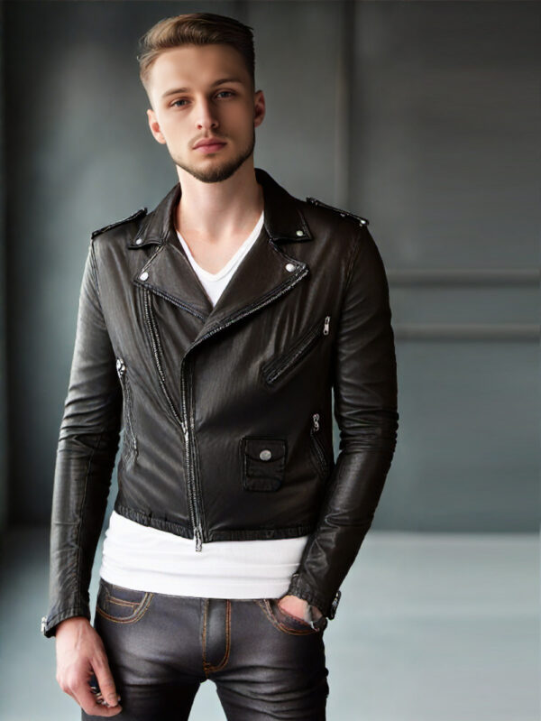 Side Zipper Trendy Leather Jacket