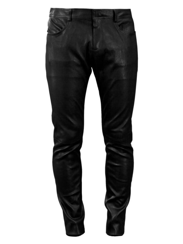 Slim Fit Hippie Leather Pants Front