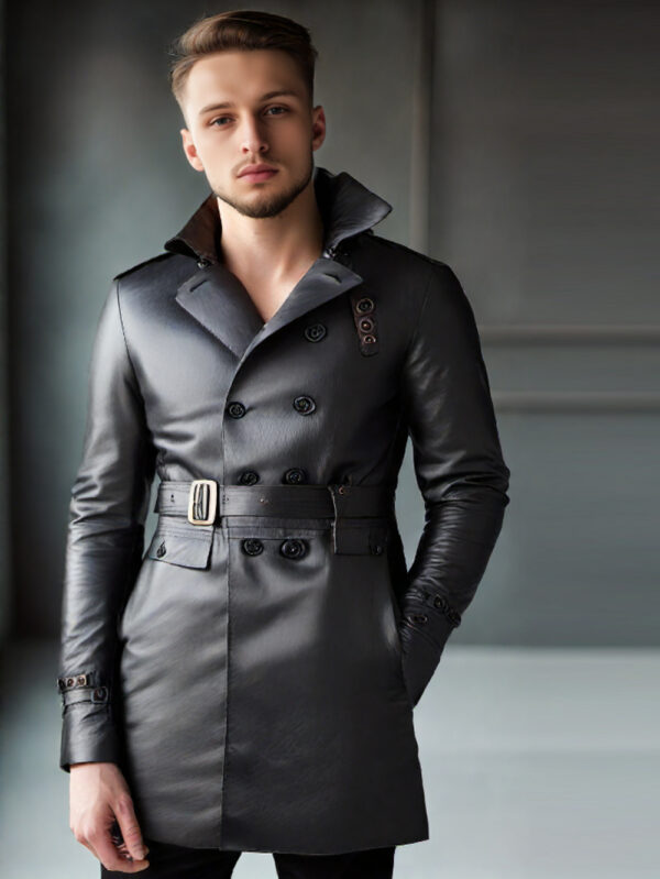 Slim Fit Nappa Leather Coat