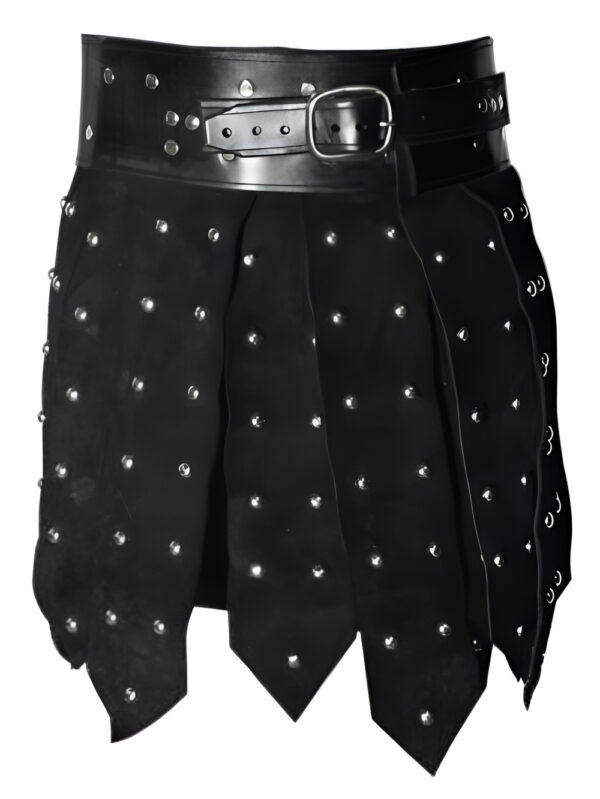 Strapped Style Leather Kilt Front