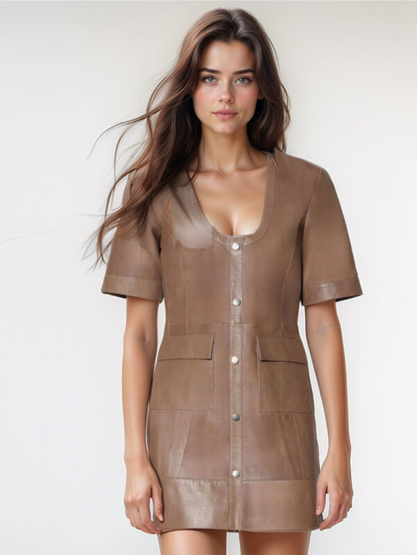 Timeless Sand Leather Dress