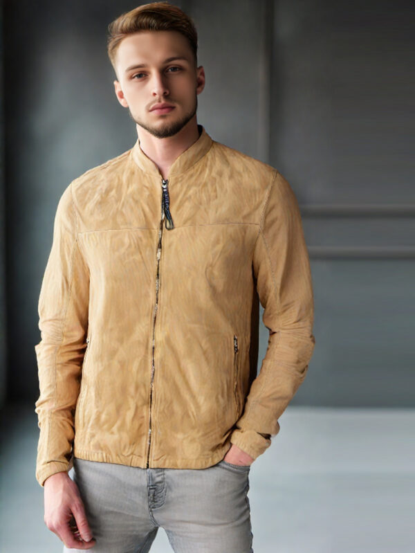 V-Neck Suede Classic Jacket