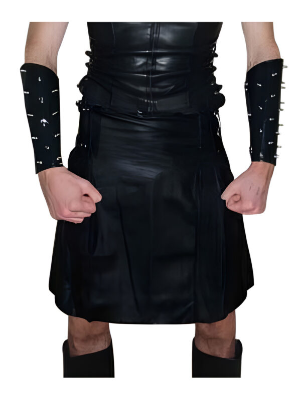 Vintage Styled Leather Kilt Front